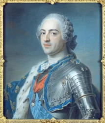 Portrett av kong Louis XV (1710-74) 1748 (pastell)